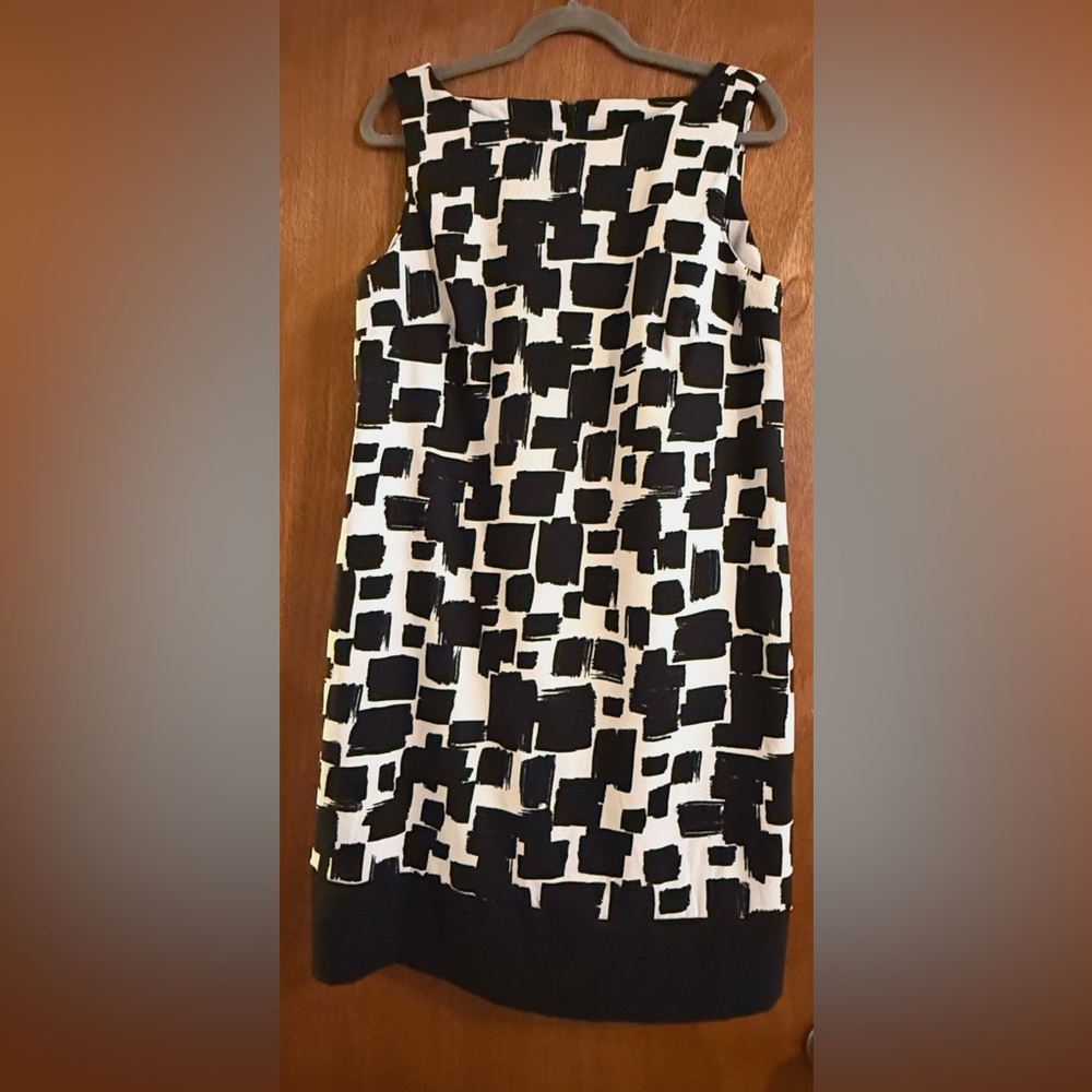 AB Studio Black and White Geometric Dress